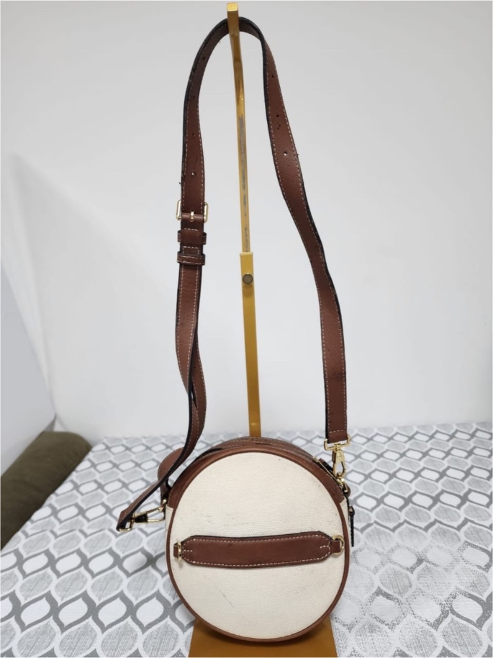Authentic BURBERRY Canvas Calfskin Louise Crossbody/Shoulder Bag Brown/Beige/Bla - Picture 4 of 16